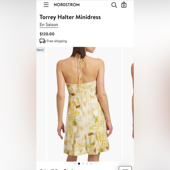 NWT En Saison Torrey Halter Mini Dress Size Large - Picture 5 of 12
